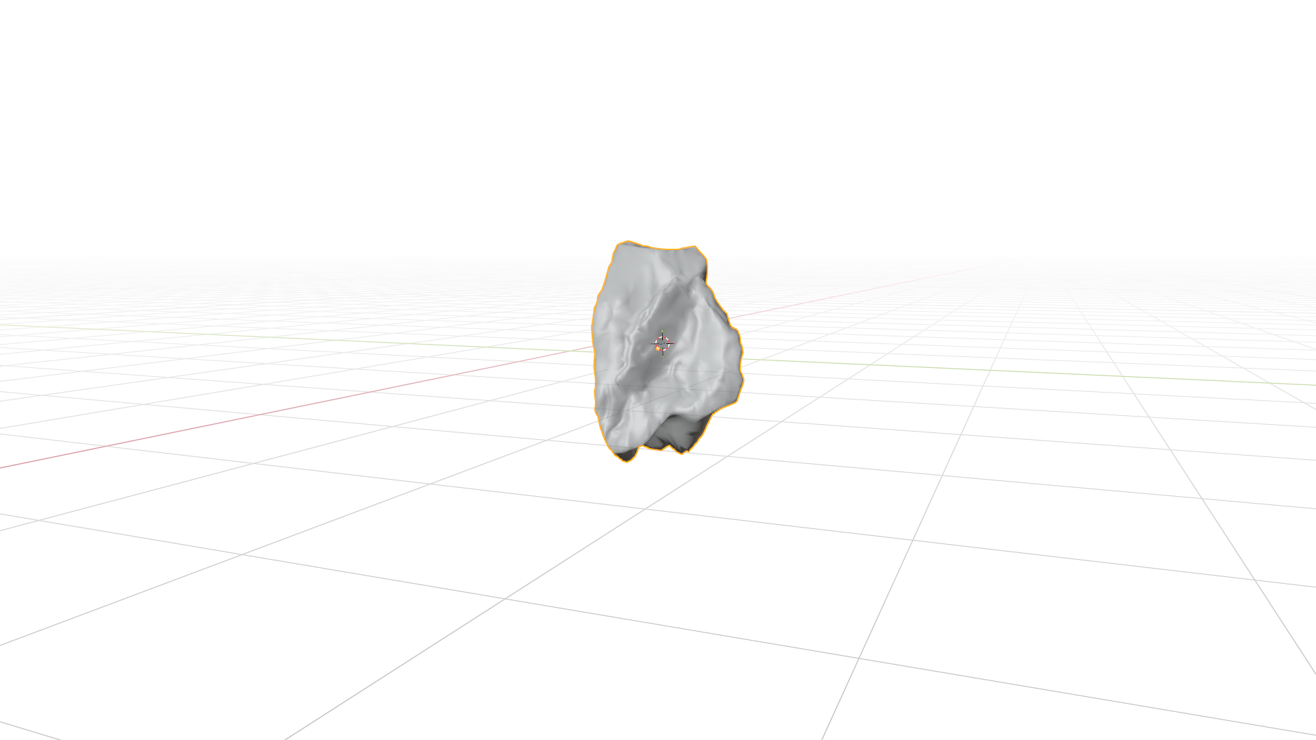 Rock modeled in Blender